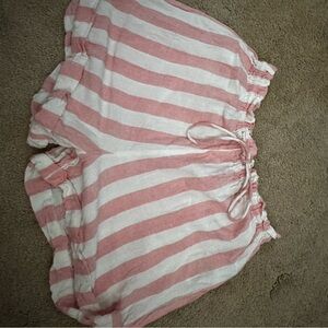 Billabong Pink and White Striped Women Shorts